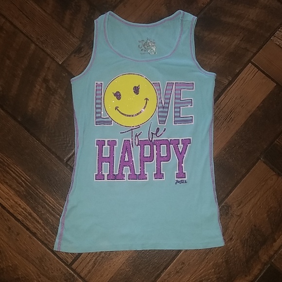 Justice Other - Super cute Justice girls smiley face tank top